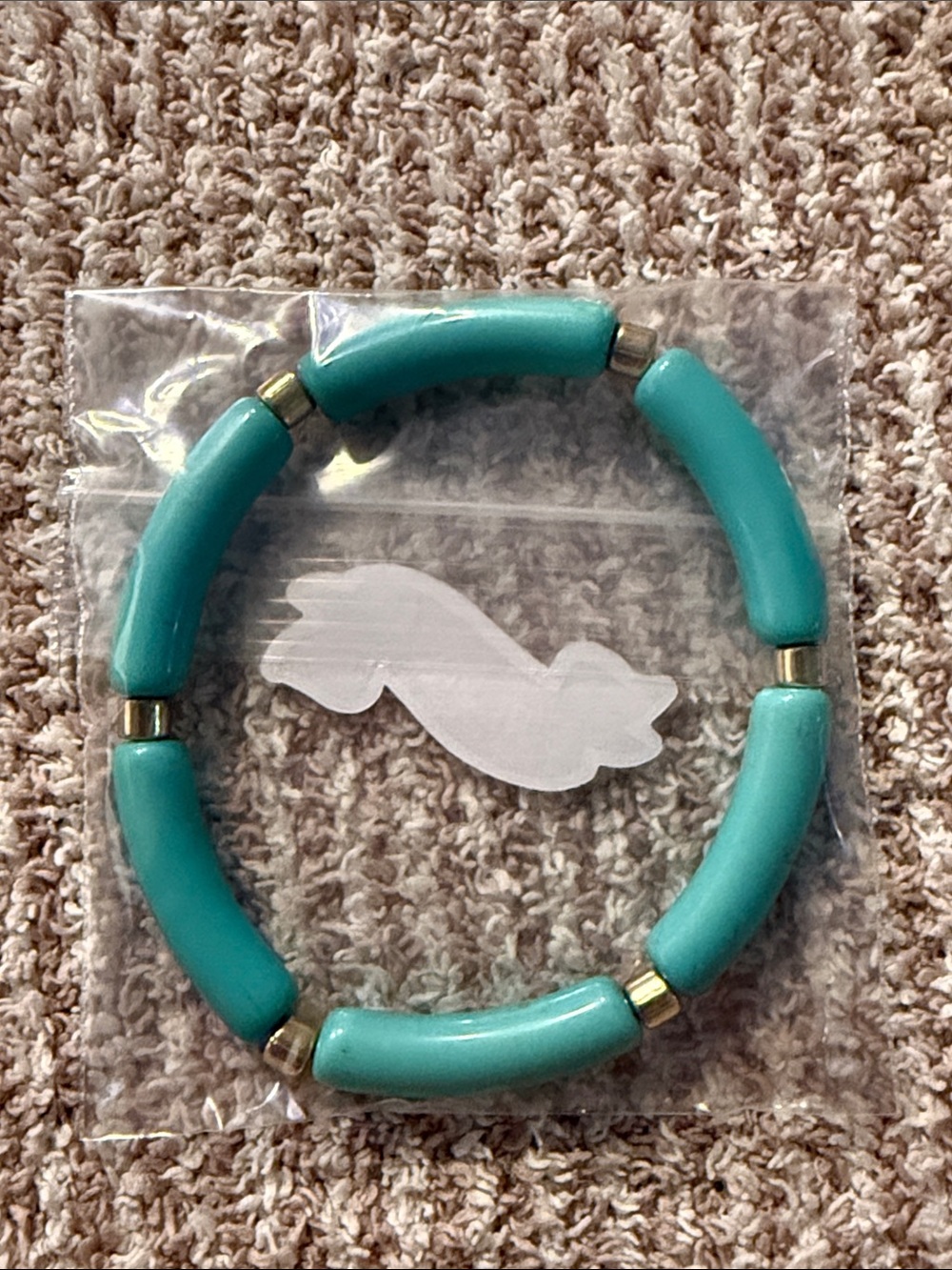 Turquoise Beaded Stretch Bracelet - Women's Accessories